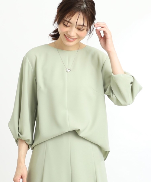 ブラウス シャツ 「夏SALE／UVカット／接触冷感／セットアップ可能」バックサテンブラウス レディース