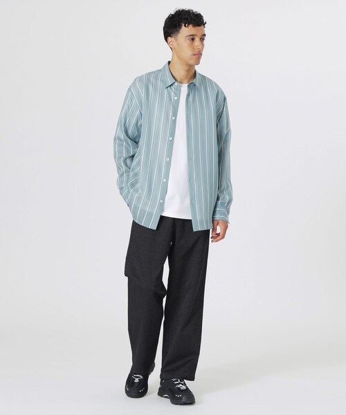 LOVELESS シャツ シアーストライプシャツ メンズ : ZOZOTOWN