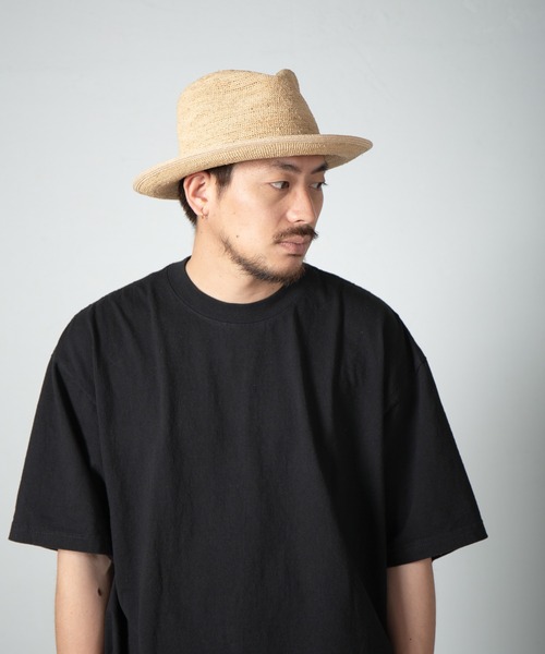 RACAL 帽子 ハット Rafia Crushable Fedora Hat / ラフィア