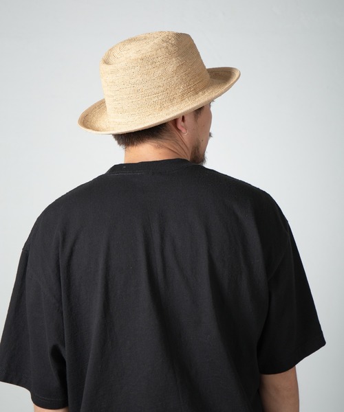 RACAL（ラカル） 帽子 ハット メンズ Rafia Crushable Fedora Hat