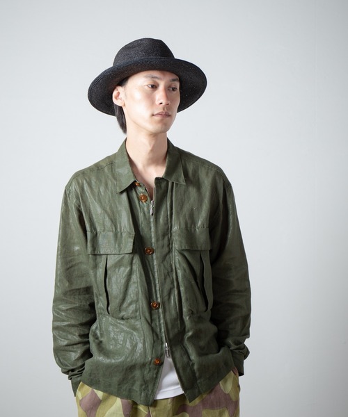 RACAL（ラカル） 帽子 ハット メンズ Rafia Crushable Fedora Hat