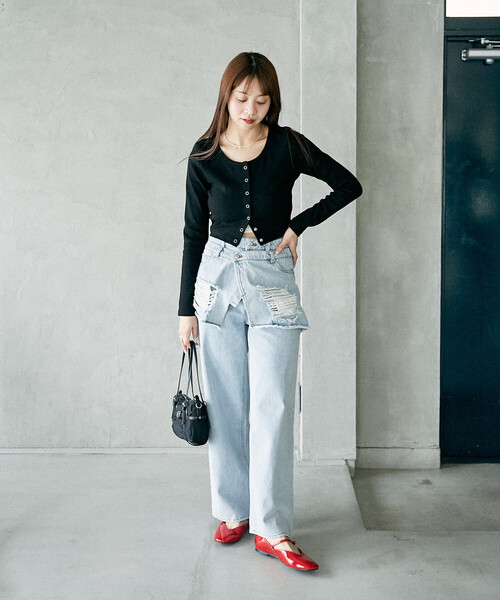 PUBLUX（パブリュクス） ジーンズ デニム デニムパンツ レイヤード