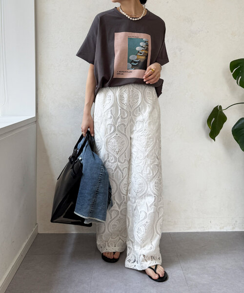 DouDou tシャツ ワイドフォトTEE レディース : ZOZOTOWN Yahoo