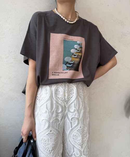 DOUDOU ワイドフォトTEE 未着用 最終お値下げ☆ DouDou tシャツ ワイドフォトTEE レディース : ZOZOTOWN Yahoo