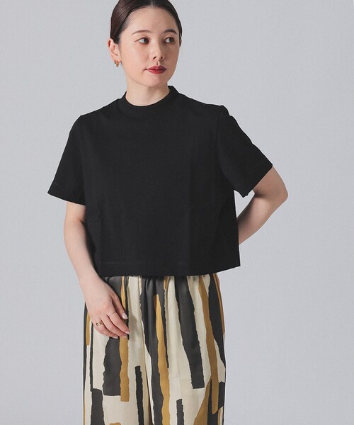 tシャツ モックネック ショート Tシャツ レディース