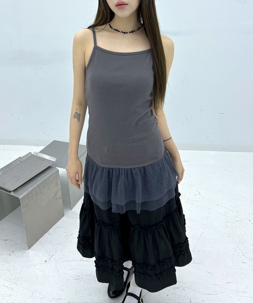 ドットシースルーキャミ 楽天市場】【OUTLET SALE】トップス《キャミ付きシアードット