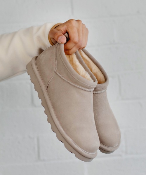 「BEARPAW」 ムートンブーツ US6 タン レディース_画像4