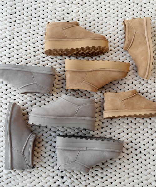 「BEARPAW」 ムートンブーツ US6 タン レディース_画像6