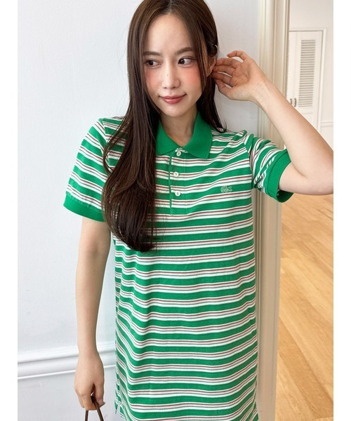 LACOSTE ストライプ ポロワンピース36 LACOSTE ワンピース LACOSTE/ポロワンピース : ZOZOTOWN Yahoo