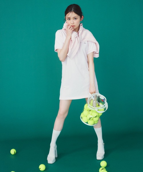 ☆LACOSTE☆ ポロカラーワンピース 楽天市場】【SALE／40%OFF】配色ポロシャツカラーワンピース