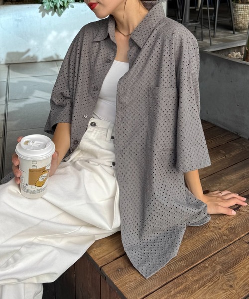 極美品　レオナール　シースルー　シャツ　花柄　ロゴ　日本製　Lサイズ 楽天市場】レオナール（シャツ・ブラウス｜トップス