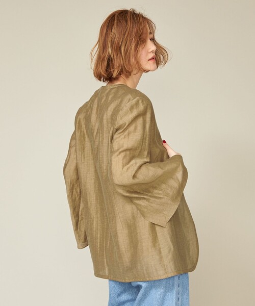 conte（コンテ）の「＜conte＞ノーカラージャケット（ノーカラー