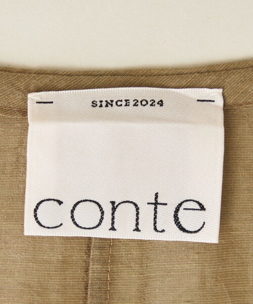 新品未使用　conte シアーノーカラージャケット セール】＜conte＞シアー ノーカラージャケット（ノーカラー