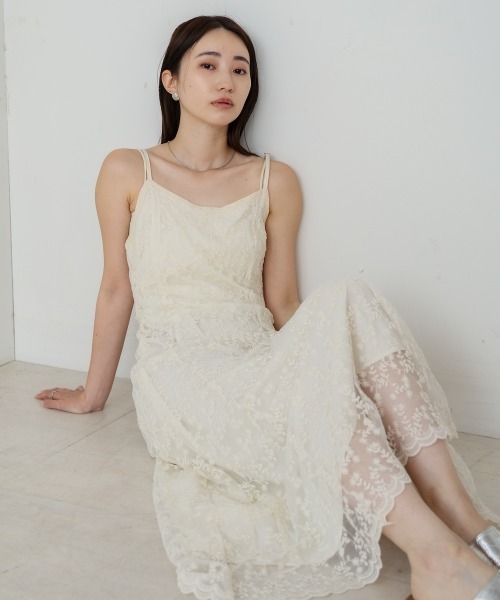 レディース キャミソール ワンピース レース ジャケット b10996 刺繍レースキャミソールワンピース｜ISABEL MARANT ETOILE