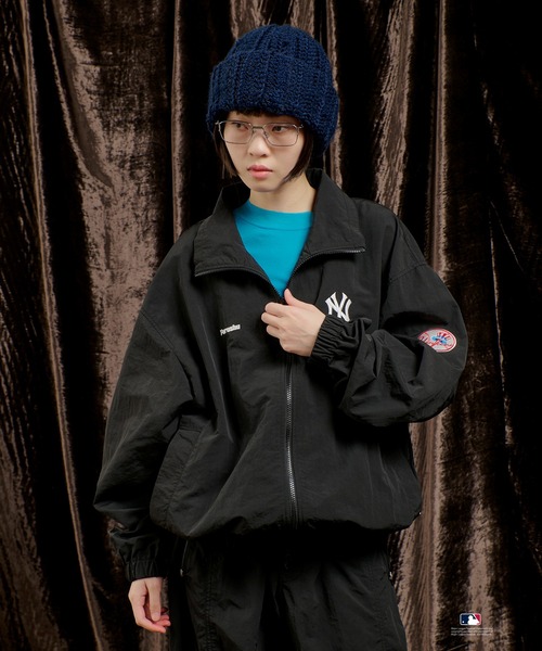 Perushu 「Perushu」 ナイロンブルゾン「MLBコラボ」 SMALL