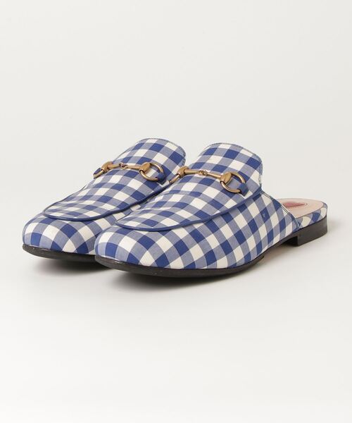 GUCCI フラットサンダル GUCCI 「GUCCI」 フラットサンダル 38.5 ブルー レディース