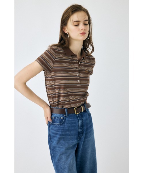 MOUSSY ポロシャツ ポロ STRIPE レディース : ZOZOTOWN Yahoo!店