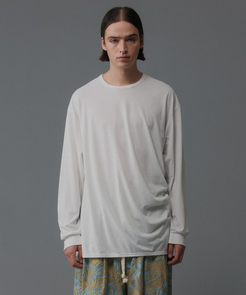 「ADAM ET ROPE'」 長(zhǎng)袖Tシャツ M オフホワイト メンズ