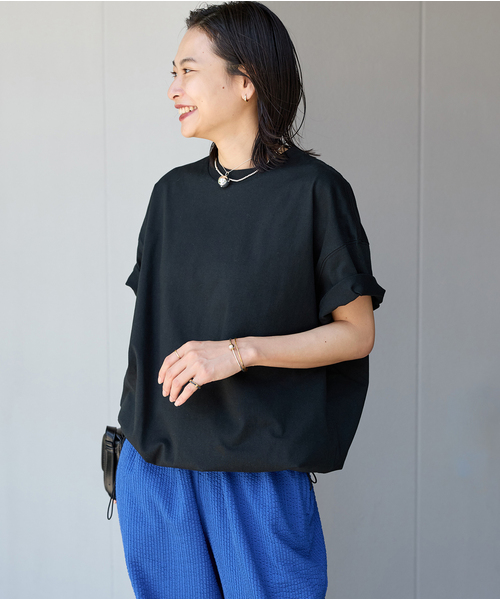新品 ジャーナルスタンダード シャーリングTシャツ ブラックA JOURNAL STANDARD tシャツ 「追加5」シャーリングTシャツ