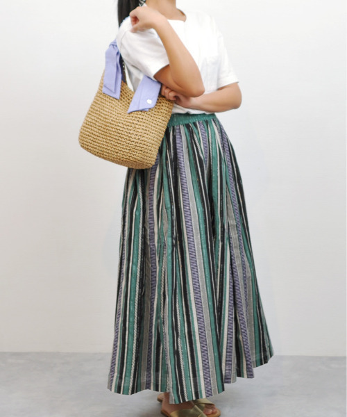 「cache cache」 「UN BILLION」かごバッグ FREE グリーン レディース_画像8