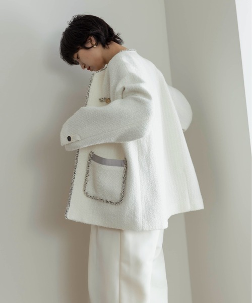 Eimee Law タックプリーツセレモニーJK ジャケット　アイボリー　38 Eimee Law タックプリーツセレモニーJK ジャケット アイボリー 38