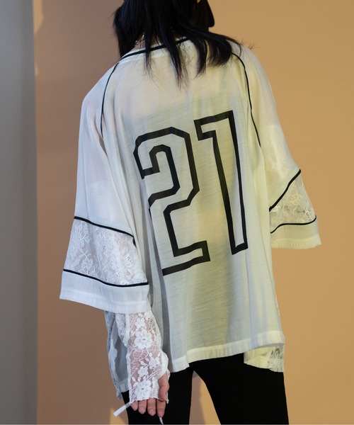 ブラウス シャツ sheer game shirt レディース