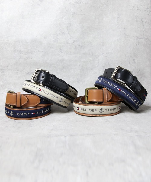 TOMMY HILFIGER（トミー・ヒルフィガー） ベルト レザーロゴ入りベルト