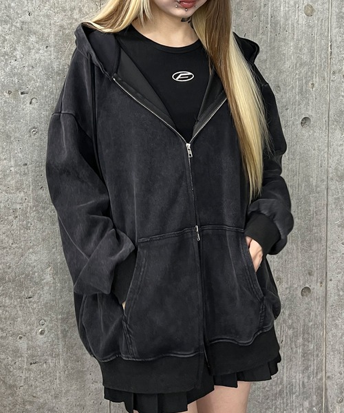 パーカー エイジドラージジップパーカー レディース メンズ : ZOZOTOWN