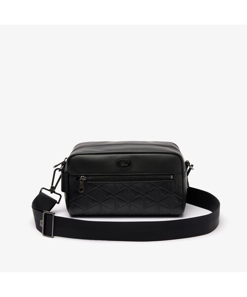 未使用 LACOSTE ラコステ メンズクラシック ショルダーバッグ ブラック メンズクラシック ショルダーバッグ（ショルダーバッグ