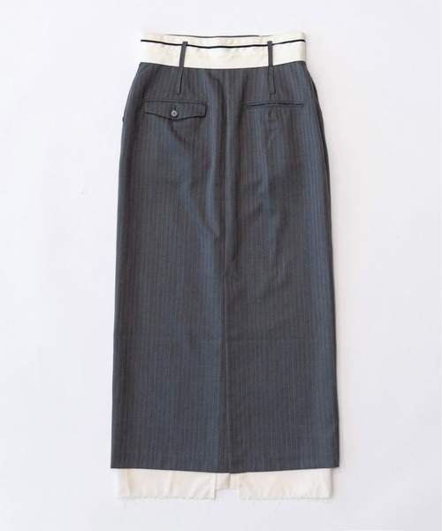 MAISON SPECIAL / ロングスカート/FREE/コットン/KHK/21222515303 MAISON SPECIAL 「MAISON SPECIAL」 タイトスカート FREE グレー