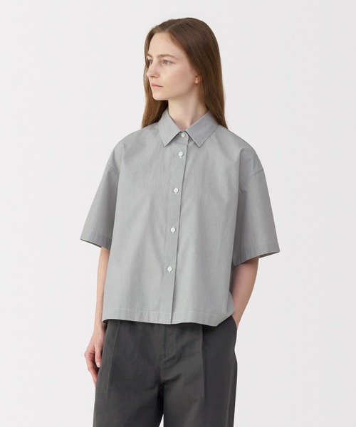 「MUJI Labo」 7分袖シャツ M グレー レディース_画像9