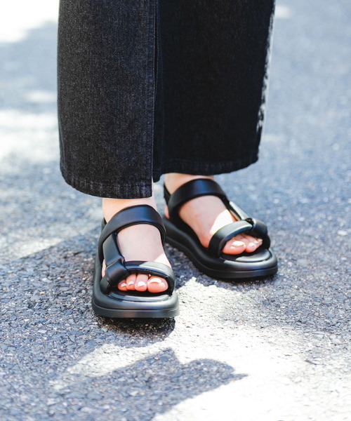 「RODE SKO」 フラットサンダル 37 ライトグレー レディース_画像4