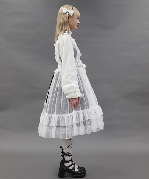 Chalmiere（シャルミエール） カーディガン ドットチュールガウン