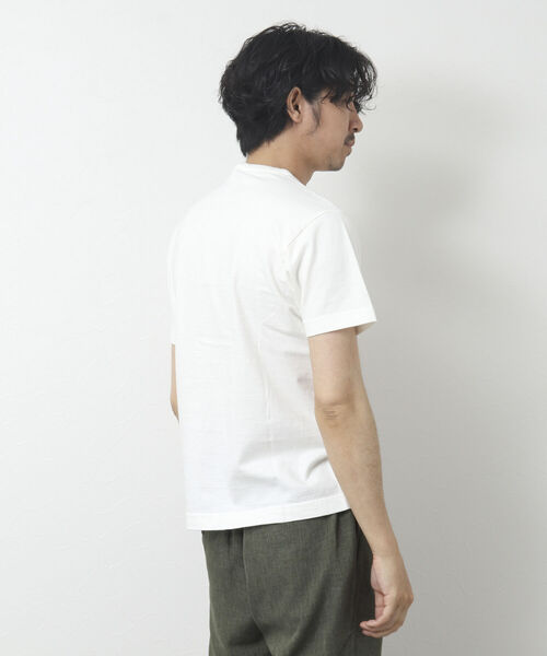 「BARNS OUTFITTERS」 半袖Tシャツ S グリーン メンズ_画像6