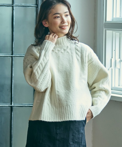 LACOSTE（ラコステ） ニット セーター パッチワークエフェクト ウール