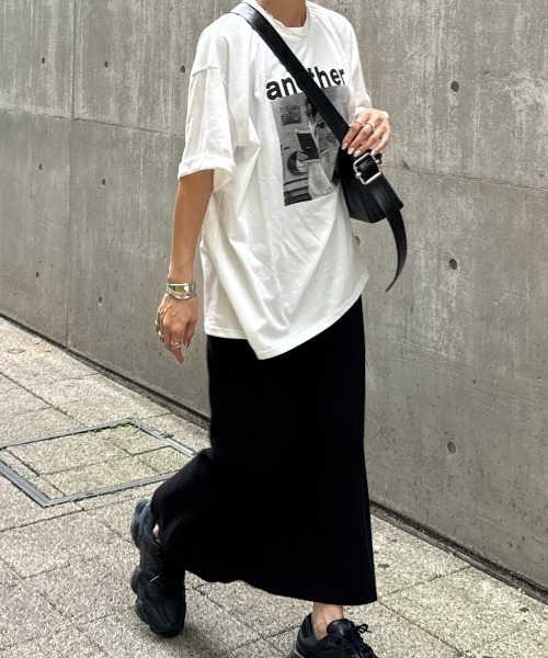 「ISOOK」 半袖Tシャツ FREE チャコールグレー レディース_画像6