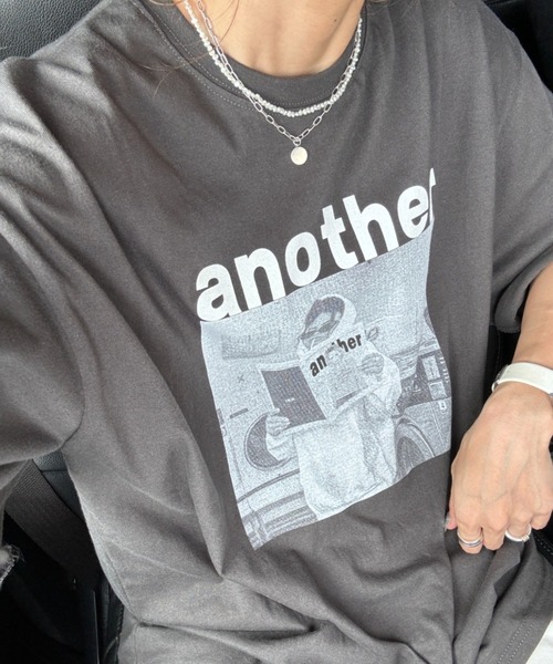 「ISOOK」 半袖Tシャツ FREE チャコールグレー レディース_画像9