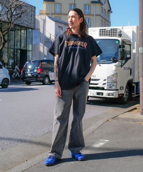 「THRASHER」 半袖Tシャツ MEDIUM パープル メンズ_画像2