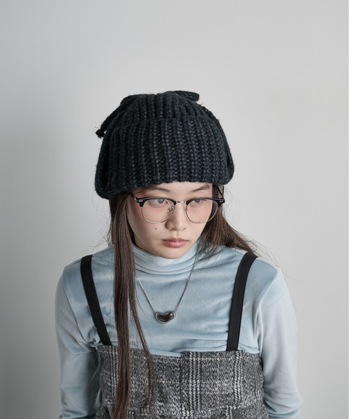 THE Yon ニット帽 ニットキャップ 畦編みフライトニットキャップ