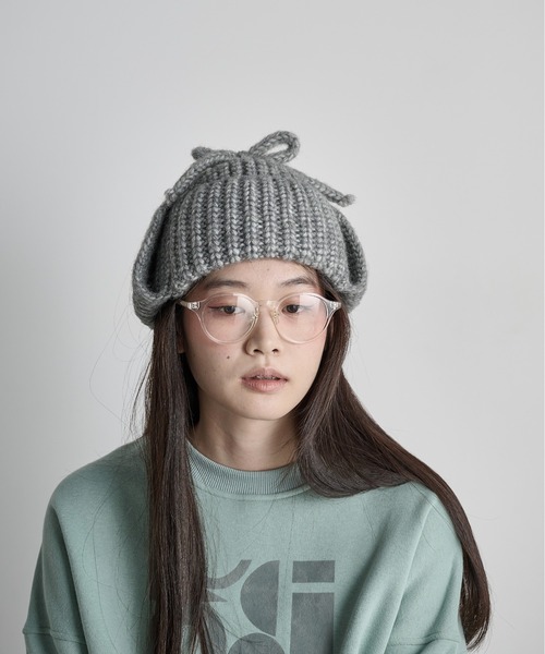 THE Yon ニット帽 ニットキャップ 畦編みフライトニットキャップ