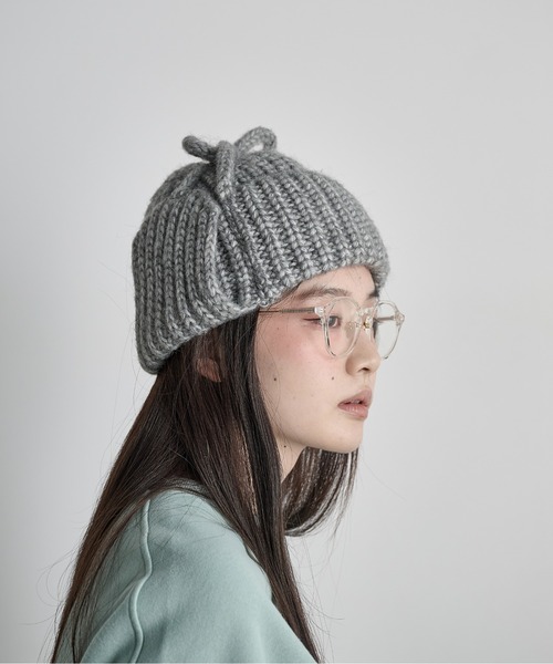 THE Yon ニット帽 ニットキャップ 畦編みフライトニットキャップ