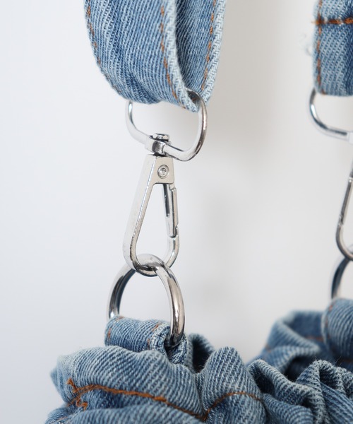 Crossi ショルダーバッグ バッグ 巾着型デニムショルダーバッグ