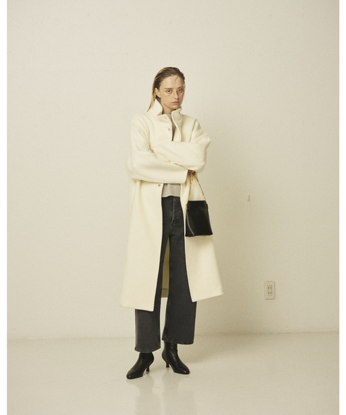 ROUGE VIF ✨美品ルージュヴィフ✨ アイボリー ロングコート 36 Rouge vif（ルージュ ヴィフ） コート アウター 変形リバーコート