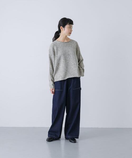 かぐれ ニット セーター テープヤーンボートネックニット レディース