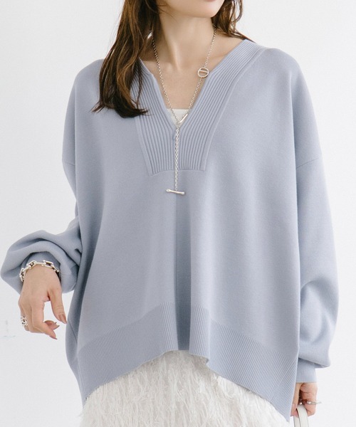 【美品】 エマテイラー Emma Tayor カシミヤ100％ Vネックニット Emma Taylor（エマテイラー） ニット セーター 「大人春ニット