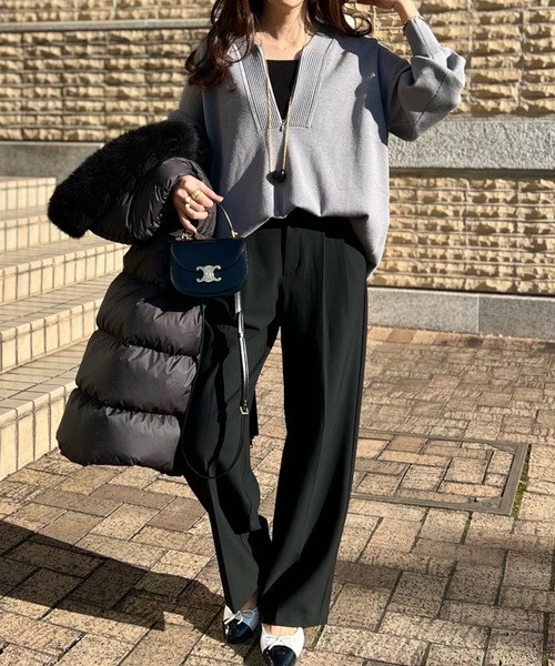 Emma Taylor（エマテイラー） tシャツ 「春ニット」フロント2wayニット