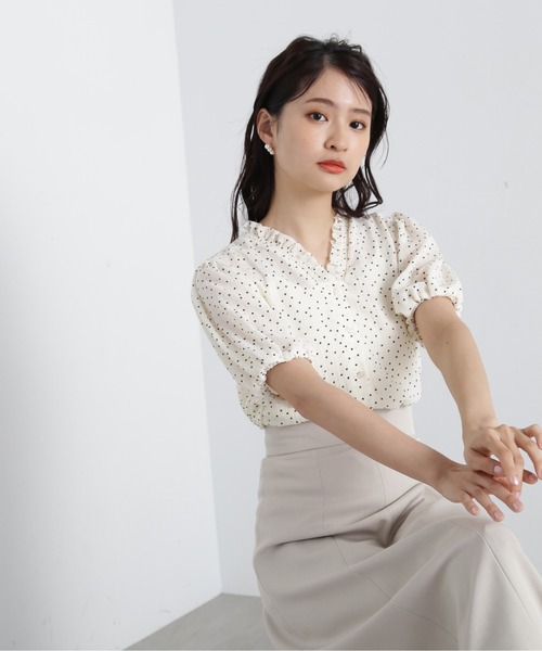 「N.（N. Natural Beauty Basic）」 半袖ブラウス MEDIUM イエロー レディース_画像2