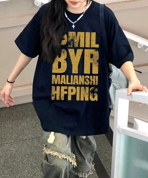 SEU tシャツ ヴィンテージロゴプリント オーバーサイズTシャツ 