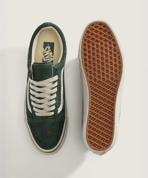 VANS オールドスクール グリーン スニーカー（シューズ素材：スエード