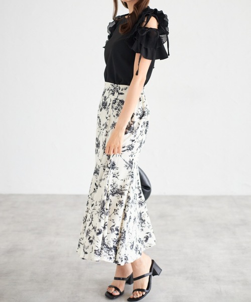 「tocco closet」 フレアスカート M ブルー レディース_画像3